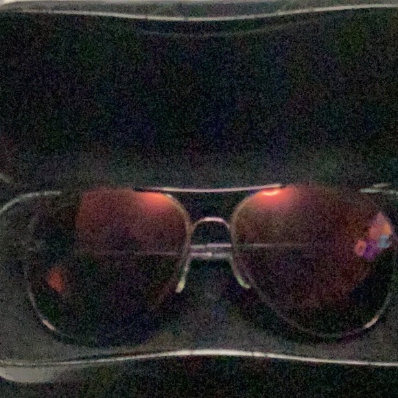 Authentic Chanel Polarized Aviators - Black Frame & Orange Tinted Lenses - Picture 6 of 6